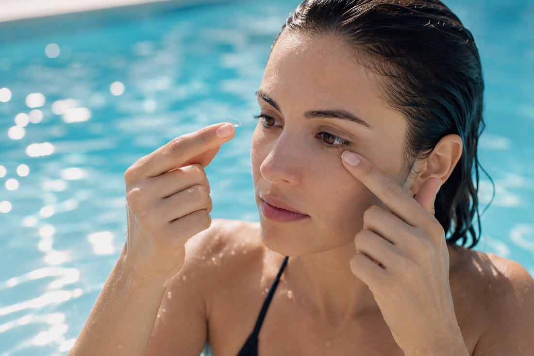 Lentilele de contact și apa de mare sau piscină: riscul de infecție pe care mulți îl ignoră vara