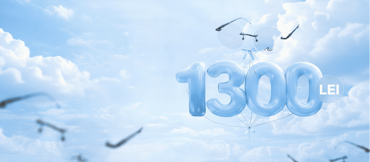 Ochelari noi doar la 1.300 lei! Ramă Air + lentile HMC 1.6 + montaj CADOU