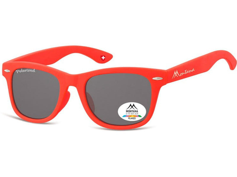 Солнцезащитные очки Montana 967B, для детей, красные + чехол