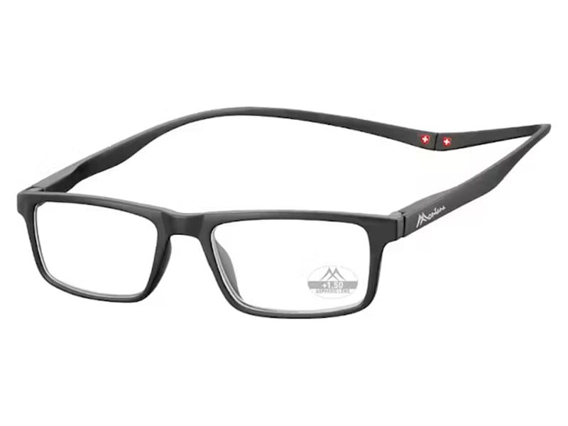 Montana MR59 +1.00 reading glasses, Black + case