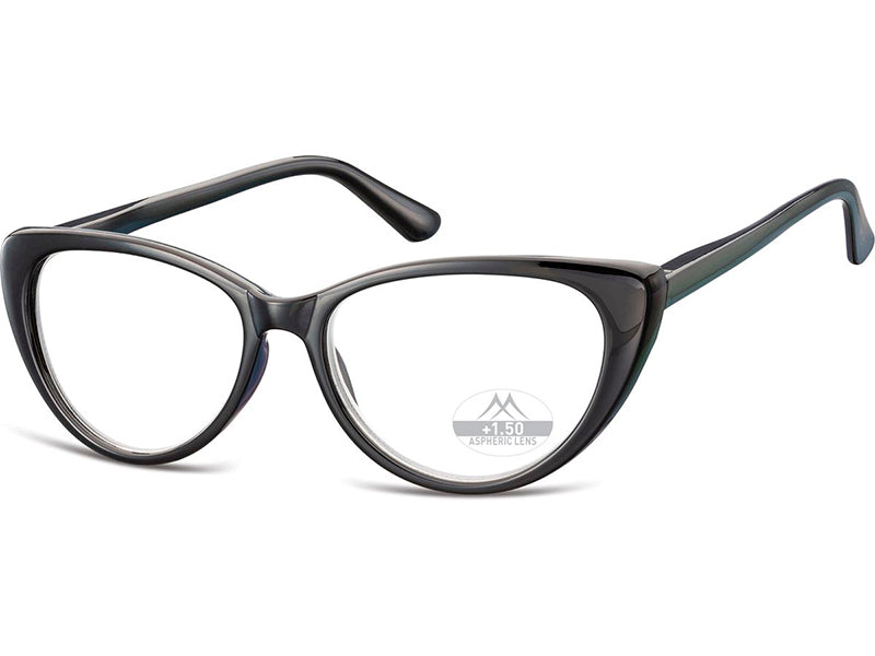 Montana MR13 +3.00 reading glasses, 2025, black, acetate, for women