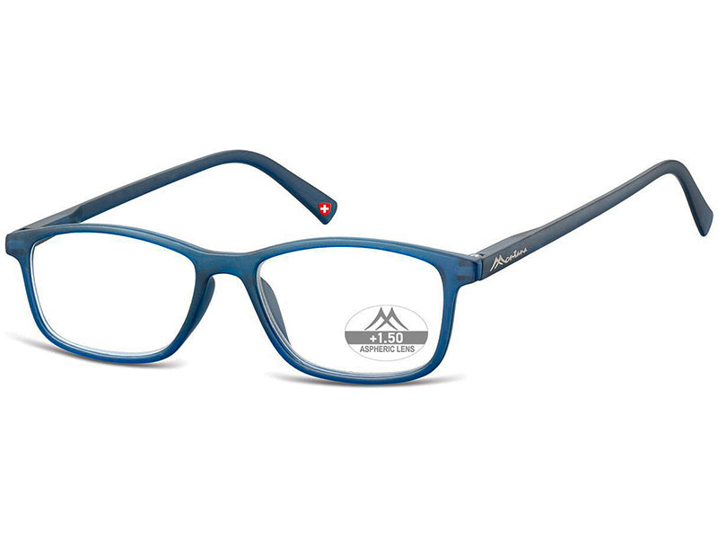 Ochelari de citit Montana MR51A +3.50, 2025, matt blue, din Acetat, p/u barbati + husa transparenta