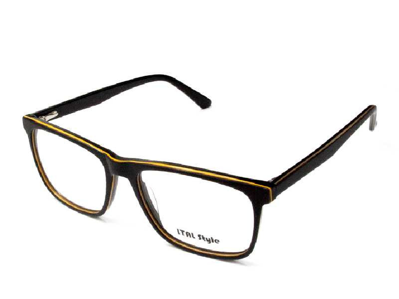 Rama optica Ital Style 2790 C4, 54-17-140, black-yellow, 2025, din Acetat, p/u barbati