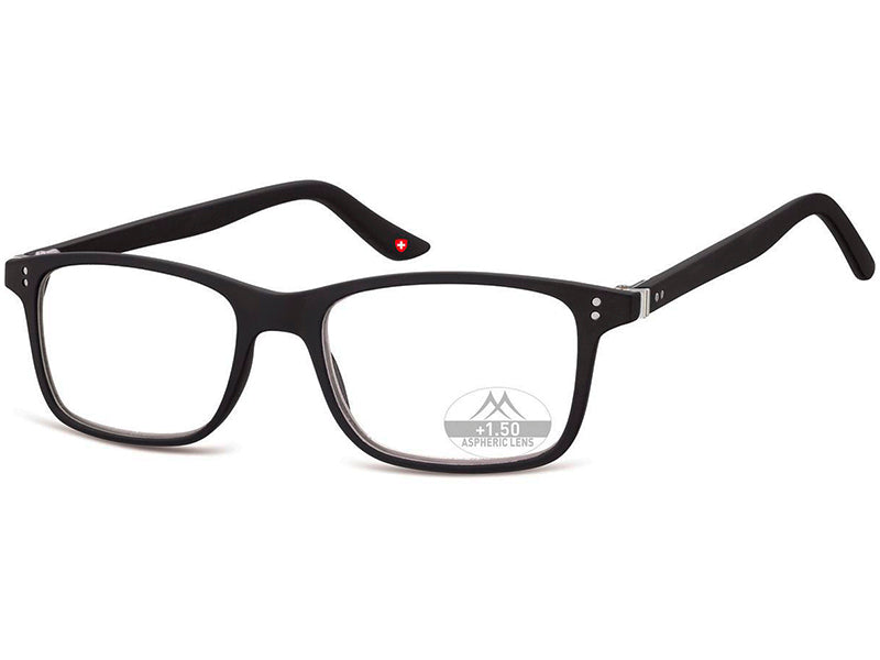 Ochelari de citit Montana MR72 +2.00 2024, black, din Acetat, unisex, dreptunghiular + husa