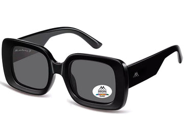 Ochelari de soare Montana MP68, 2024, shiny black, din Acetat, p/u femei +husa