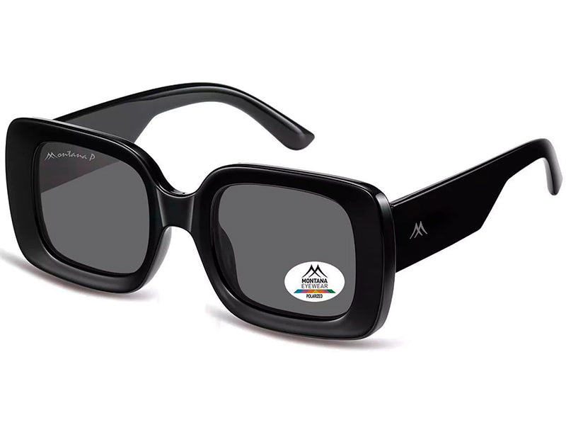 Ochelari de soare Montana MP68, 2024, shiny black, din Acetat, p/u femei +husa
