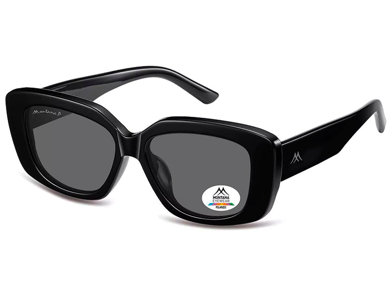 Ochelari de soare Montana MP56, 2024, shiny black, din Acetat, p/u femei +husa