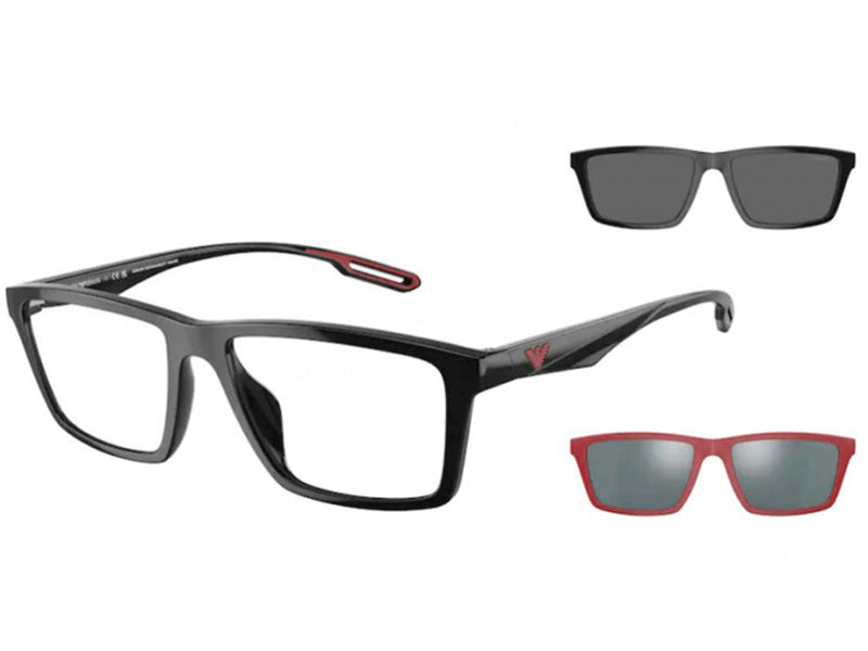 Оправа Emporio Armani EA4189U-50171W-55 CLIP-ON, из ацетата, для мужчин