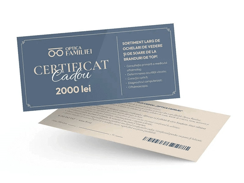 Voucher cadou Optica Familiei 2000 lei