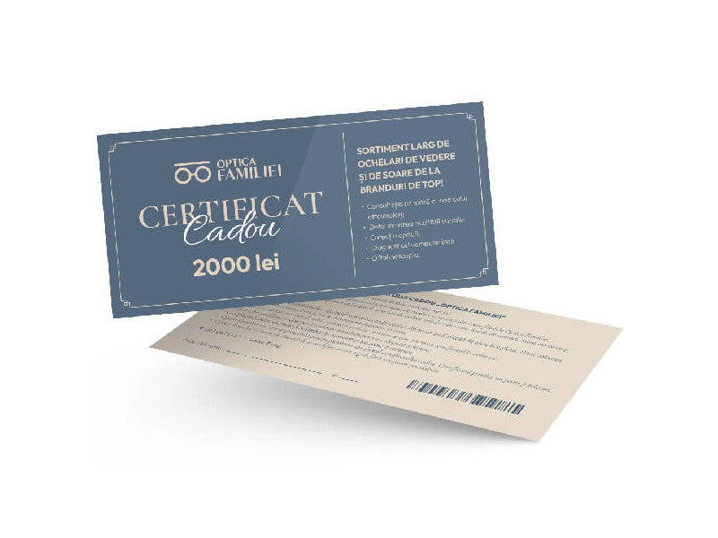 Voucher cadou Optica Familiei 2000 lei