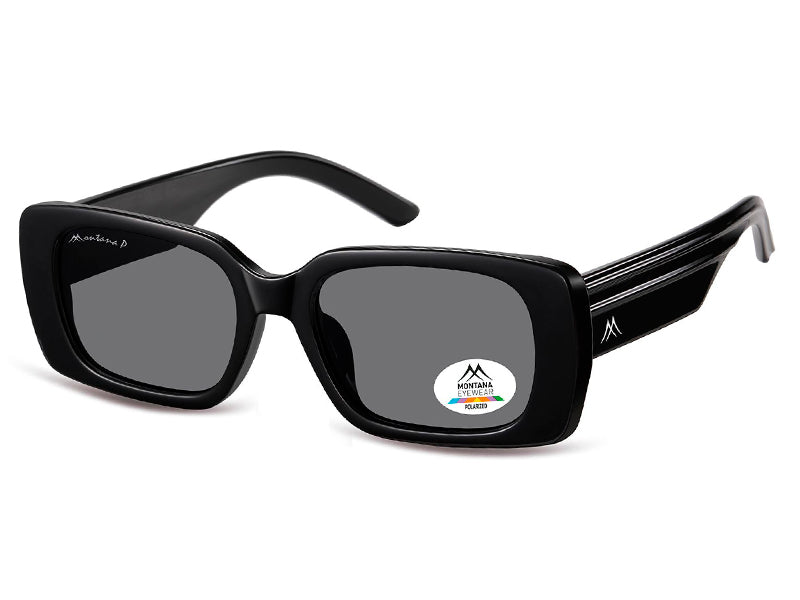 Ochelari de soare Montana MP194, 2025, shiny black, din Acetat, p/u femei + husa moale