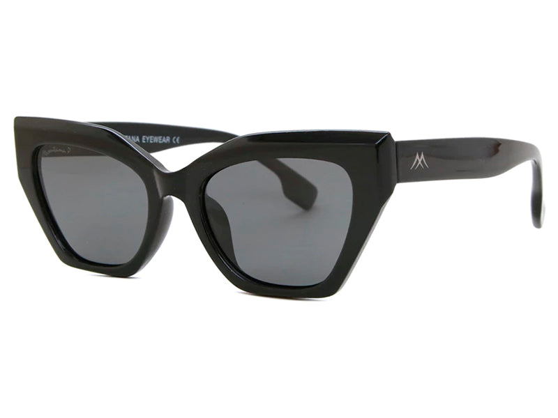 Ochelari de soare Montana MP55, 2025, shiny black, din Acetat, p/u femei + husa moale