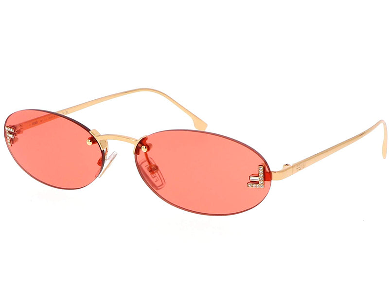 Ochelari de soare Fendi First Crystal FE4075US-30S-54, 2025, din Metal, p/u femei