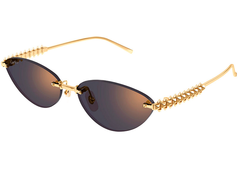 Ochelari de soare Cartier Clash CT0543S-001/58-16-140, 2025, din Metal, p/u femei