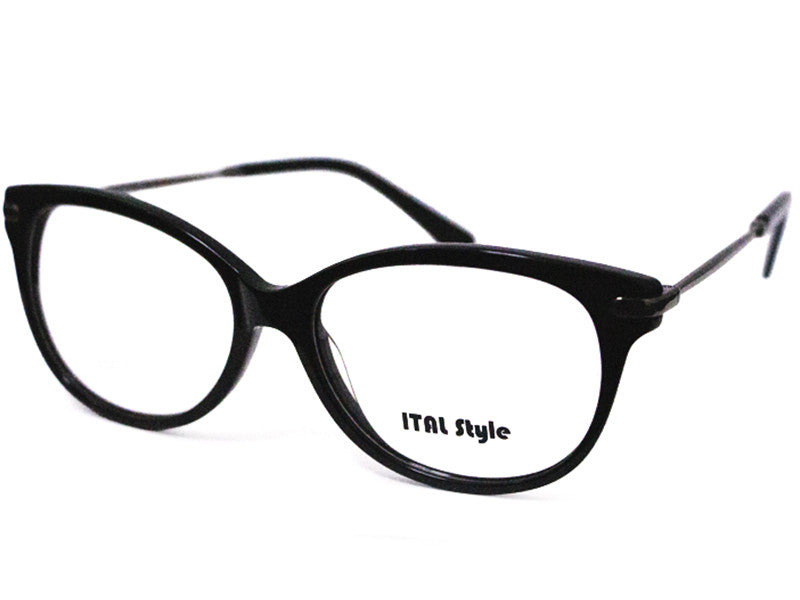 Rama optica Ital Style 2640 C4, 53-16-140, black, 2025, din Acetat, p/u femei