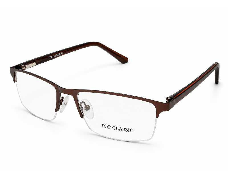 Rama optica Top Classic TP9021 C3, 53-18-140, brown, 2025, din Metal, p/u barbati