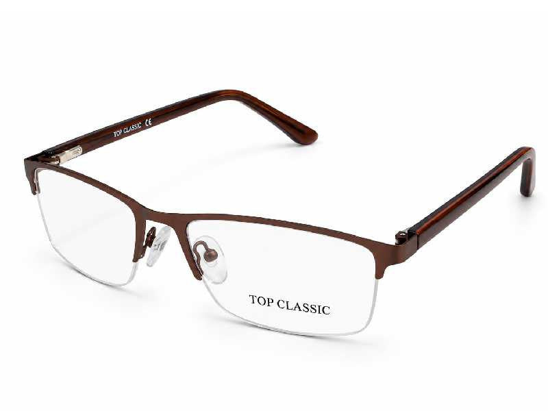 Rama optica Top Classic TP9026 C3, 53-16-140, brown, 2025, din Metal, p/u barbati
