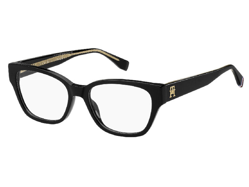 Rama optica Tommy Hilfiger TH2001-807/52-16-140, 2026, black, din Acetat, p/u femei