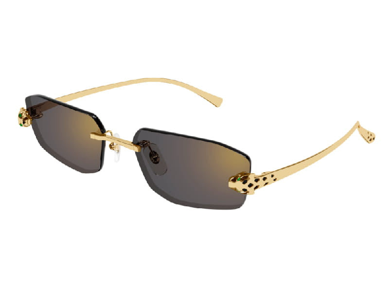 Ochelari de soare Cartier Panthere de Cartier CT0474S-001/56, 2026, din Metal, unisex
