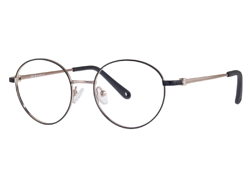 Rama optica INDii KIDS IN 71-C3 SATIN BLACK/ROSE GOLD 46-16-130