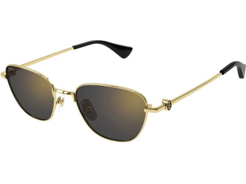 Ochelari de soare Cartier Double C CT0469S-001/53-19-140 din Metal p/u Femei