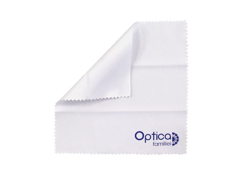 Laveta Optica Familiei p/t ochelari din microfibra alba