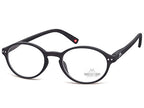 Ochelari de citit Montana HMR74 +1.00, Black, 51-20-145 din acetat, unisex, rotund + husa