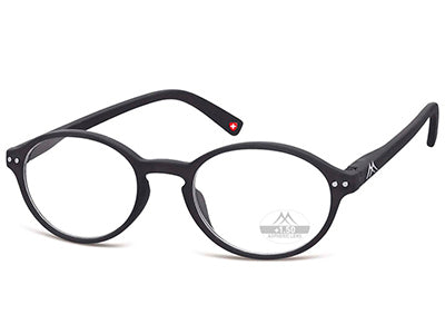 Ochelari de citit Montana HMR74 +1.00, Black, 51-20-145 din acetat, unisex, rotund + husa