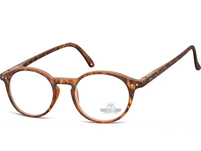 Montana HMR65A +2.50 reading glasses, Turtle, 49-20-145 acetate, women's, round + case