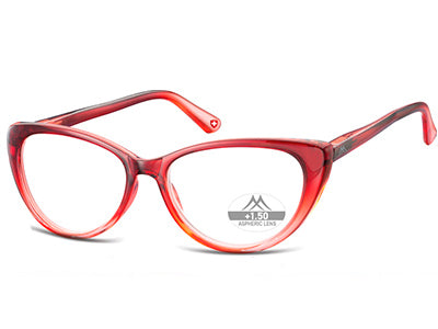 Montana HMR64B +3.00 2024 reading glasses, red, acetate, women's, cat eye + case