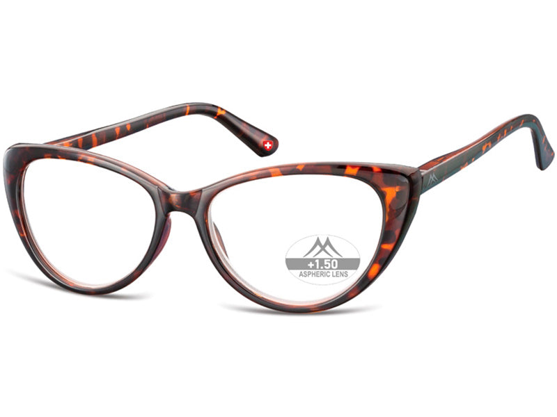 Montana HMR64A +3.00 2024 reading glasses, tortoiseshell, acetate, women's, cat eye + case
