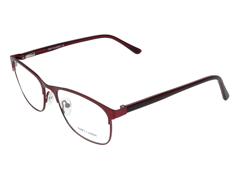 Rama optica Top Classic TP9024 C4, 52-18-140, matt wine, 2025, din Metal, p/u femei